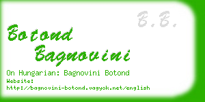 botond bagnovini business card